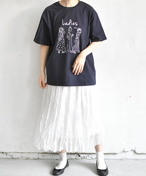 PairPair（ペアペア）の「男の子＆女の子アソートプリントTシャツ(ユニセックスアイテム)（Tシャツ/カットソー・レディース・ベージュ/ホワイト/ネイビー/ブルー/ライトベージュ/ホワイト系その他・FREE）」の11枚目の写真