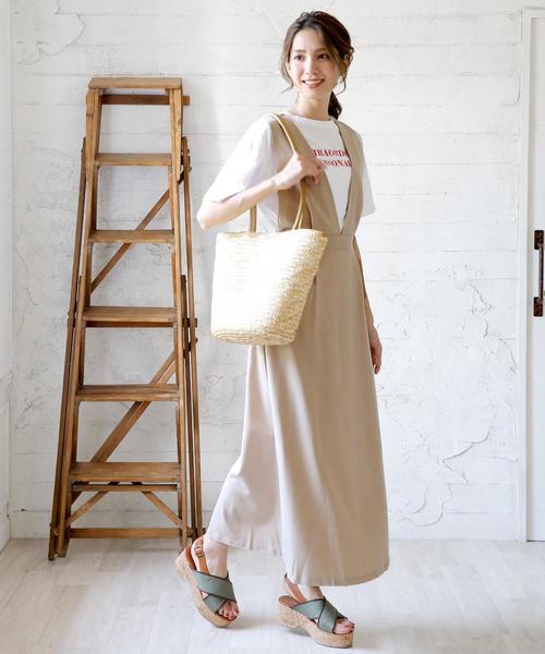 Doula Doula(ドゥーラドゥーラ)の「2WAYウエストリボン オールインワン サロペット ワンピース(ワンピース・レディース・ブラック/ネイビー/ブルー系その他/ベージュ/カーキ/グリーン系その他/ブラック系その他/ベージュ系その他・FREE)」の5枚目の写真