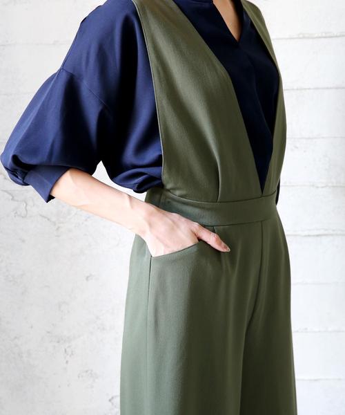 Doula Doula(ドゥーラドゥーラ)の「2WAYウエストリボン オールインワン サロペット ワンピース(ワンピース・レディース・ブラック/ネイビー/ブルー系その他/ベージュ/カーキ/グリーン系その他/ブラック系その他/ベージュ系その他・FREE)」の19枚目の写真