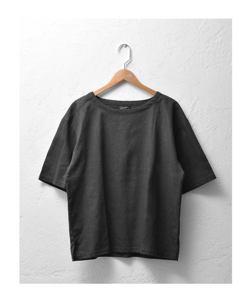 MinoriTY(マイノリティ)の「綿麻ビッグシルエットプルオーバーシャツ(Tシャツ/カットソー・メンズ・ブラック/ベージュ/ネイビー/カーキ/チャコール・M/L)」の17枚目の写真