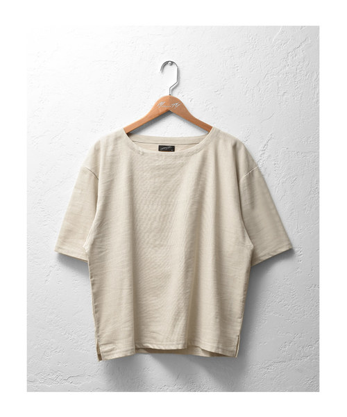 MinoriTY(マイノリティ)の「綿麻ビッグシルエットプルオーバーシャツ(Tシャツ/カットソー・メンズ・ブラック/ベージュ/ネイビー/カーキ/チャコール・M/L)」の21枚目の写真