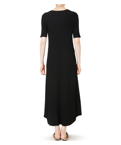 【新品】◆LE CIEL BLEU◆ ブラック スパンコール シア― ワンピース ル シェル ブルー - LE CIEL BLEU | Sheer Layerd Jersey
