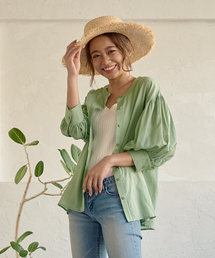 KOBE LETTUCE | ボリュームスリーブ薄手コットンブラウス(シャツ/ブラウス)