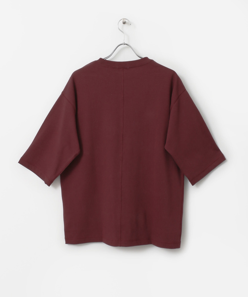 FORK&SPOON(フォークアンドスプーン)の「FORK&SPOON ヘビーウェイト天竺 5分袖Tシャツ(Tシャツ/カットソー・メンズ・ベージュ/バーガンディー・4/5)」の13枚目の写真