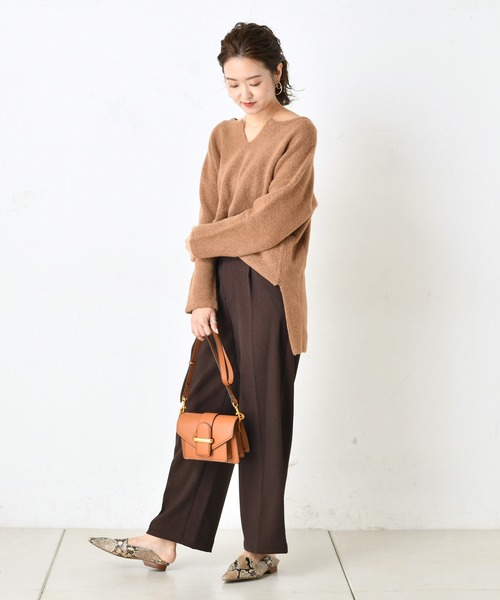 DouDou(ドゥドゥ)の「NEWウールライクセンプレ2(その他パンツ・レディース・ブラウン/ピンク/サックスブルー/グリーン/ピンク系その他・38/36)」の7枚目の写真