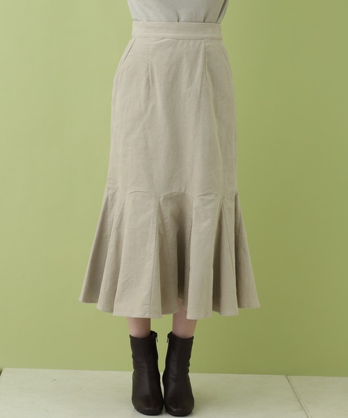 one after another NICE CLAUP（ワンアフターアナザーナイスクラップ）の「切替えマーメイドスカート（スカート・レディース・ライトグレー/ブラウン/ブラウン系その他/カーキ/グリーン系その他・FREE）」の2枚目の写真