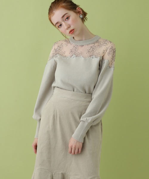 one after another NICE CLAUP（ワンアフターアナザーナイスクラップ）の「切替えマーメイドスカート（スカート・レディース・ライトグレー/ブラウン/ブラウン系その他/カーキ/グリーン系その他・FREE）」の14枚目の写真