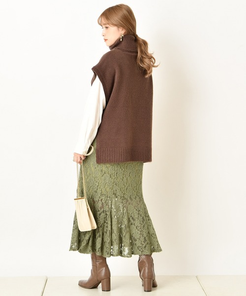 one after another NICE CLAUP（ワンアフターアナザーナイスクラップ）の「切替えマーメイドスカート（スカート・レディース・ライトグレー/ブラウン/ブラウン系その他/カーキ/グリーン系その他・FREE）」の19枚目の写真
