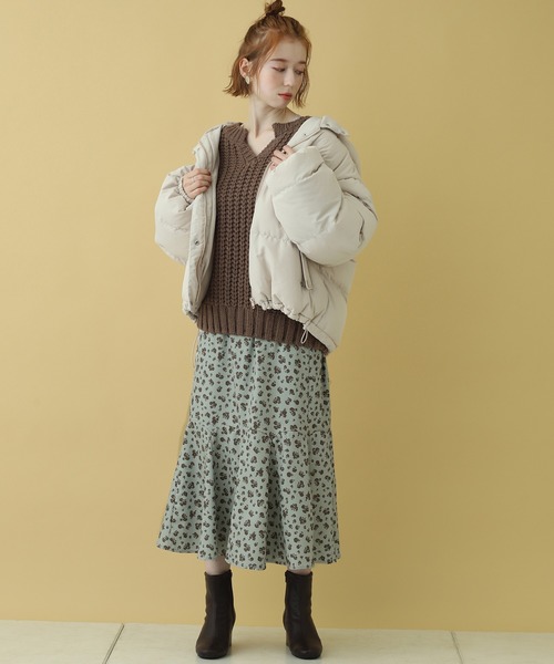 one after another NICE CLAUP（ワンアフターアナザーナイスクラップ）の「切替えマーメイドスカート（スカート・レディース・ライトグレー/ブラウン/ブラウン系その他/カーキ/グリーン系その他・FREE）」の12枚目の写真