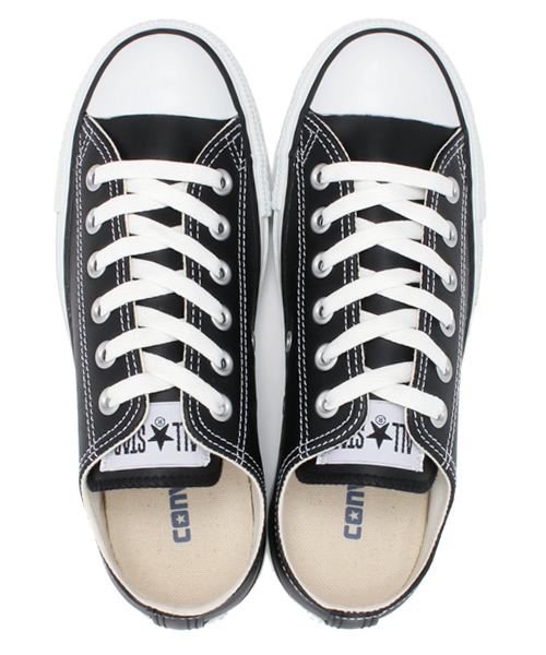 CONVERSE（コンバース）の「◆CONVERSE レザーオールスターOX（スニーカー・レディース・ホワイト/ブラック・24.5cm/25.5cm/23cm/24cm）」の7枚目の写真