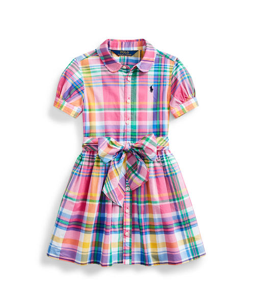 セール プラッド コットンポプリン シャツドレス シャツワンピース Polo Ralph Lauren Childrenswear ポロラルフローレンチャイルドウェア のファッション通販 Zozotown