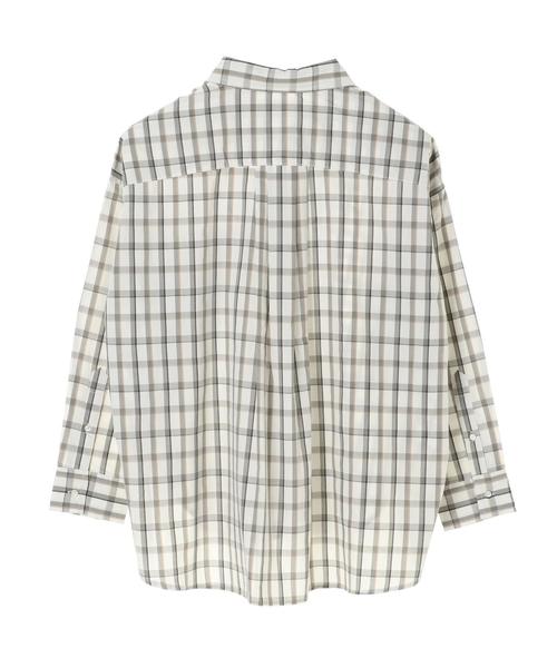AMERICAN HOLIC(アメリカンホリック)の「バックタックポケット付きBIGシャツ *〇(シャツ/ブラウス・レディース・オフホワイト/ストライプ/チェック/グレイッシュベージュ・M/L)」の20枚目の写真
