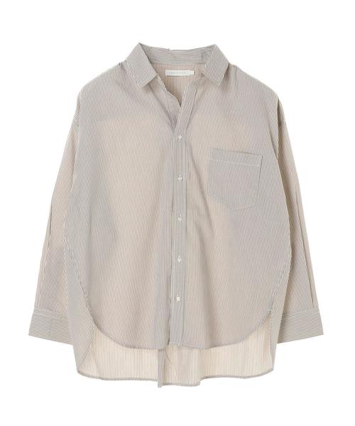 AMERICAN HOLIC(アメリカンホリック)の「バックタックポケット付きBIGシャツ *〇(シャツ/ブラウス・レディース・オフホワイト/ストライプ/チェック/グレイッシュベージュ・M/L)」の12枚目の写真
