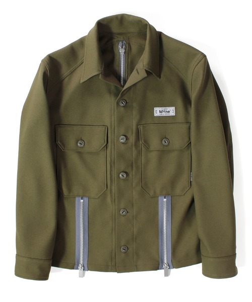 MYne（マイン）の「MYne マイン / zip jacket shirts ジップジャケット  