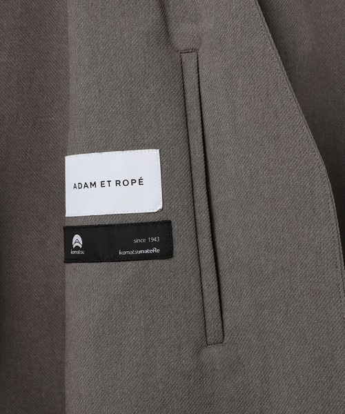 ADAM ET ROPE'(アダムエロペ)の「〈小松マテーレ〉杢カルゼ ノーカラージャケット/ストレッチ/ドライタッチ(ノーカラージャケット・メンズ・スミクロ/グレー/カーキ・M/S/L)」の10枚目の写真