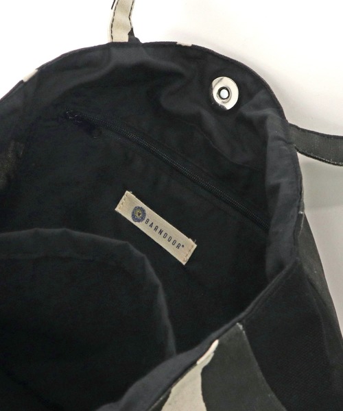 BARNDOOR(バーンドア)の「BARNDOOR/バーンドア 綿麻ドットBAG 1142083G BUR(トートバッグ・レディース・キナリ/グレー・FREE)」の7枚目の写真