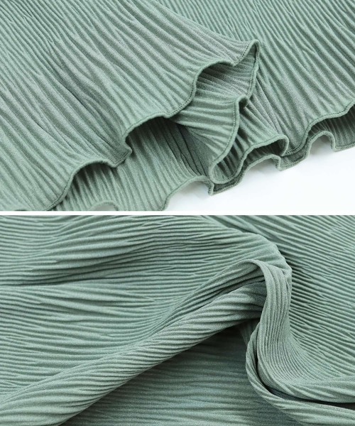 reca（レカ）の「シャーリングプリーツワイドパンツ（その他パンツ・レディース・ブラック/モカ/カーキ・M）」の6枚目の写真