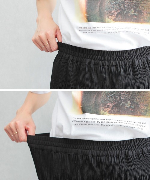 reca（レカ）の「シャーリングプリーツワイドパンツ（その他パンツ・レディース・ブラック/モカ/カーキ・M）」の9枚目の写真