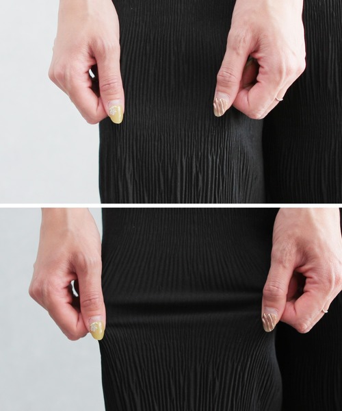 reca（レカ）の「シャーリングプリーツワイドパンツ（その他パンツ・レディース・ブラック/モカ/カーキ・M）」の5枚目の写真