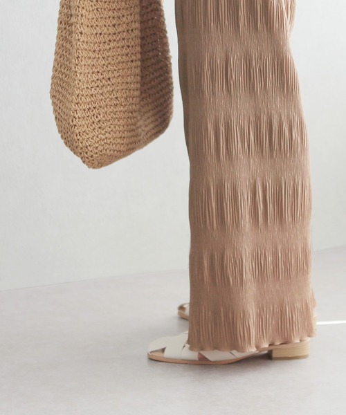 reca（レカ）の「シャーリングプリーツワイドパンツ（その他パンツ・レディース・ブラック/モカ/カーキ・M）」の12枚目の写真