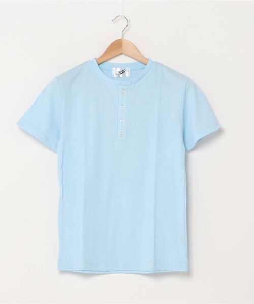 INNOCENT(イノセント)の「サーマル半袖ヘンリーネックTシャツ(Tシャツ/カットソー・レディース・グレー/サックスブルー/ピンク/ホワイト/カーキ/ブラック/ネイビー・MEDIUM/LARGE/X-LARGE)」の14枚目の写真