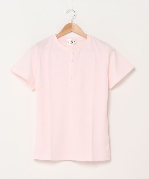 INNOCENT(イノセント)の「サーマル半袖ヘンリーネックTシャツ(Tシャツ/カットソー・レディース・グレー/サックスブルー/ピンク/ホワイト/カーキ/ブラック/ネイビー・MEDIUM/LARGE/X-LARGE)」の13枚目の写真