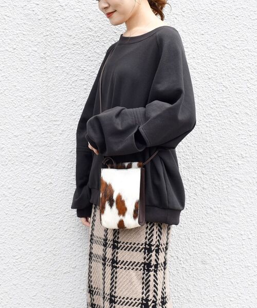 Healthknit(ヘルスニット)の「【SHIPS別注】Healthknit:エルボーカットトップス◇(スウェット・レディース・ブラック/ベージュ/ナチュラル・ONE SIZE)」の12枚目の写真