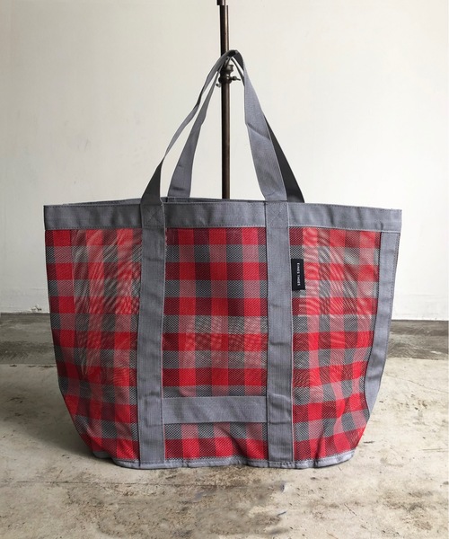 COMMON WARE（コモンウェアー）の「EC:アイネスターゲスメッシュトート（トートバッグ・レディース・ブラック/ネイビー/チェック・FREE）」の5枚目の写真