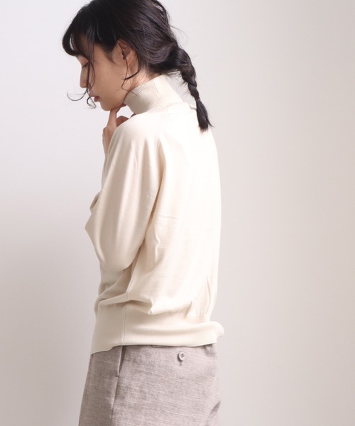 美品 2021AW yuni ユニ FF30 タートルネックプルオーバー F/ベージュ ニット 長袖 ハイネック ウール【2400013259484】 AMBIDEX Store △○FF30タートルネックプルオーバー(F カラシ): yuni