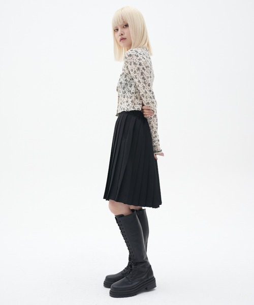 FEKETE プリーツスカート セール】LOW WAIST MIDI PLEATS SKIRT / ローウエストミディ丈