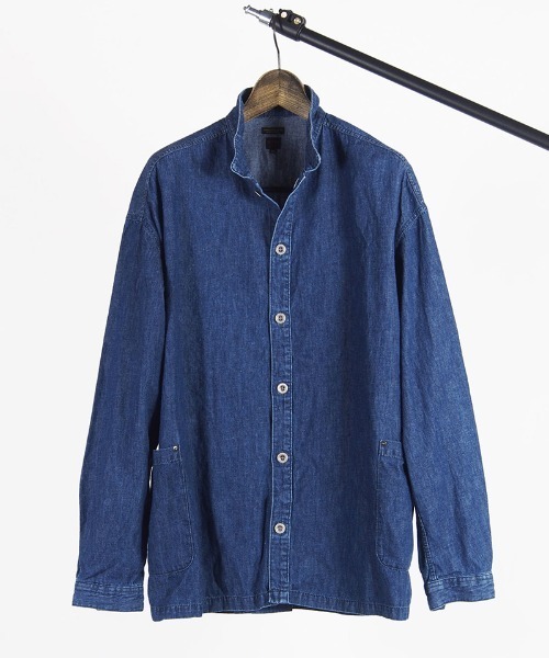 EGO TRIPPING（エゴトリッピング）の「ms4488-50CZECH ARMY OVERSHIRTS indigo used シャツ（シャツ/ブラウス・メンズ・インディゴブルー・46/48）」の5枚目の写真