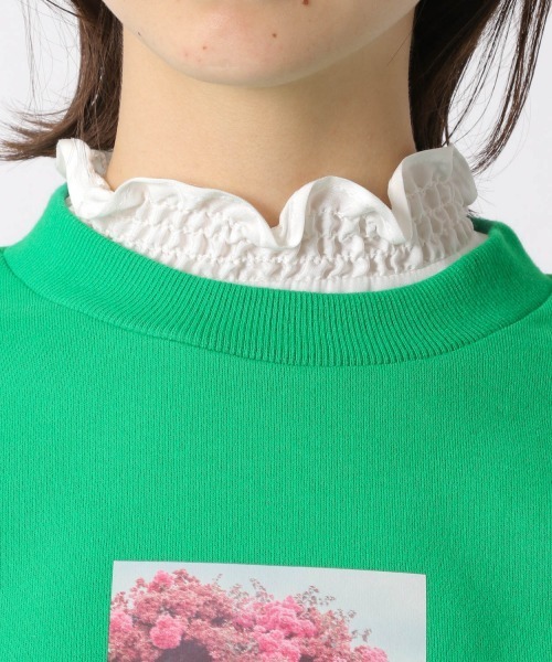 Me%(ミィパーセント)の「フラワーフォトスウェット(Tシャツ/カットソー・レディース・ブラック/グリーン/オレンジ・FREE)」の17枚目の写真