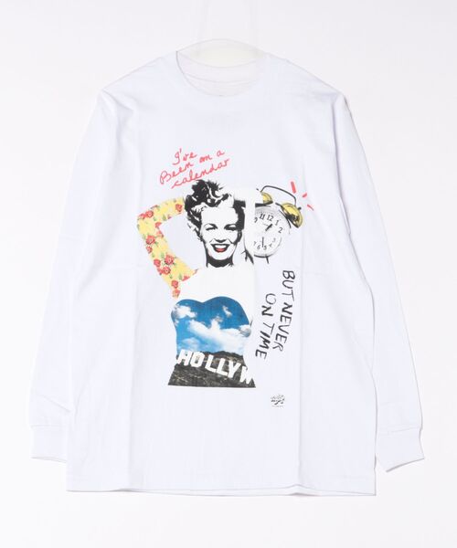 PARKS TOKYO SELECT(パークストウキョウセレクト)の「【Radio Days/ラジオ・デイズ】(UN)MARILYN MONROE LS TEE(Tシャツ/カットソー・メンズ・ホワイト/ブラック・X-LARGE/MEDIUM/LARGE)」の1枚目の写真