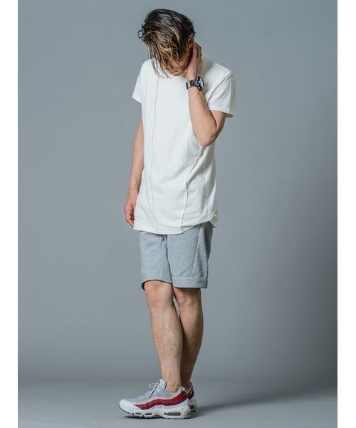 REGIEVO(レジエボ)の「【REGIEVO】シンプルな切り替えBIGシルエットTシャツ フロントポケット付き(Tシャツ/カットソー・メンズ・ホワイト/ブラック/グレー・XL/S/M/L)」の5枚目の写真