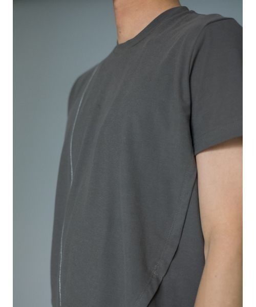REGIEVO(レジエボ)の「【REGIEVO】シンプルな切り替えBIGシルエットTシャツ フロントポケット付き(Tシャツ/カットソー・メンズ・ホワイト/ブラック/グレー・XL/S/M/L)」の14枚目の写真