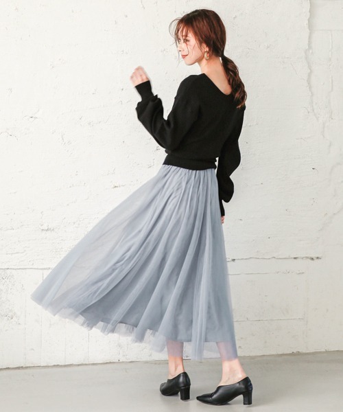 セール ワンピース ドッキングワンピース ワンピース ニットチュール La Gemme ラジエム のファッション