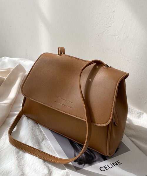 aimoha（アイモハ）の「シンプルショルダーバッグ（ショルダーバッグ・レディース・ブラウン/ベージュ/チョコ/ブラック/オフホワイト/ライトベージュ・FREE）」の10枚目の写真