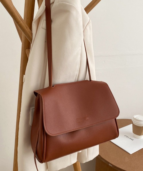 aimoha（アイモハ）の「シンプルショルダーバッグ（ショルダーバッグ・レディース・ブラウン/ベージュ/チョコ/ブラック/オフホワイト/ライトベージュ・FREE）」の13枚目の写真