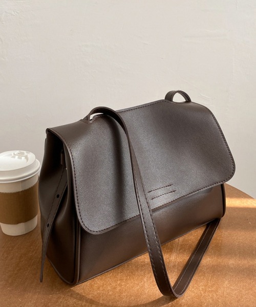 aimoha（アイモハ）の「シンプルショルダーバッグ（ショルダーバッグ・レディース・ブラウン/ベージュ/チョコ/ブラック/オフホワイト/ライトベージュ・FREE）」の17枚目の写真