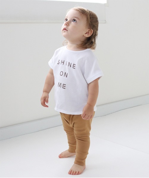 quoti use fith（クゥオティ　ユース　フィス）の「スムース ベビーサルエルロングパンツ（スウェットパンツ・キッズ・ミント/ベージュ/ブラウン・70/80/90）」の6枚目の写真