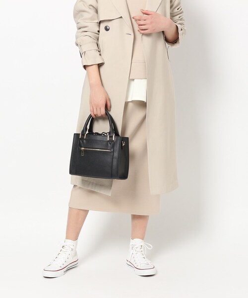 THE SHOP TK （ザ ショップ ティーケー ）の「◆【防汚】スクエア2wayバッグ（ハンドバッグ・レディース・ブラック/アイボリー・99）」の13枚目の写真