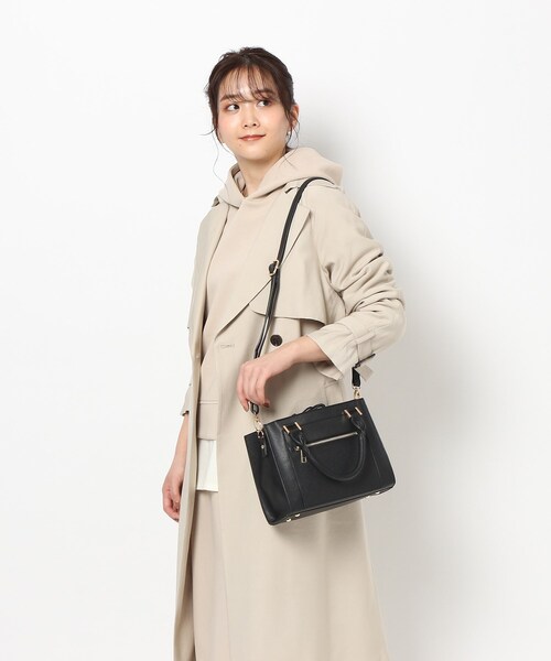 THE SHOP TK （ザ ショップ ティーケー ）の「◆【防汚】スクエア2wayバッグ（ハンドバッグ・レディース・ブラック/アイボリー・99）」の9枚目の写真