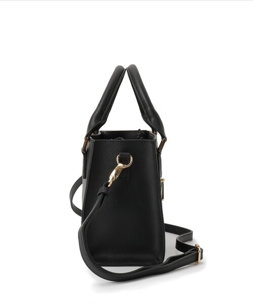 THE SHOP TK （ザ ショップ ティーケー ）の「◆【防汚】スクエア2wayバッグ（ハンドバッグ・レディース・ブラック/アイボリー・99）」の5枚目の写真