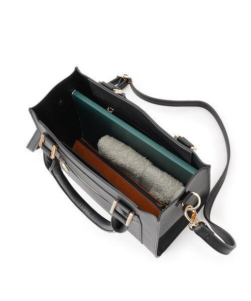 THE SHOP TK （ザ ショップ ティーケー ）の「◆【防汚】スクエア2wayバッグ（ハンドバッグ・レディース・ブラック/アイボリー・99）」の12枚目の写真