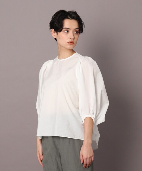 DRESSTERIOR(ドレステリア)の「◆【Marisol8月号/GISELe8・9月号/Marisol・STORY・GISELe7月号/Lee・Oggi4月号掲載】ボリュームスリーブブラウス(シャツ/ブラウス・レディース・ブラック/サックスブルー/ホワイト系・38)」の2枚目の写真