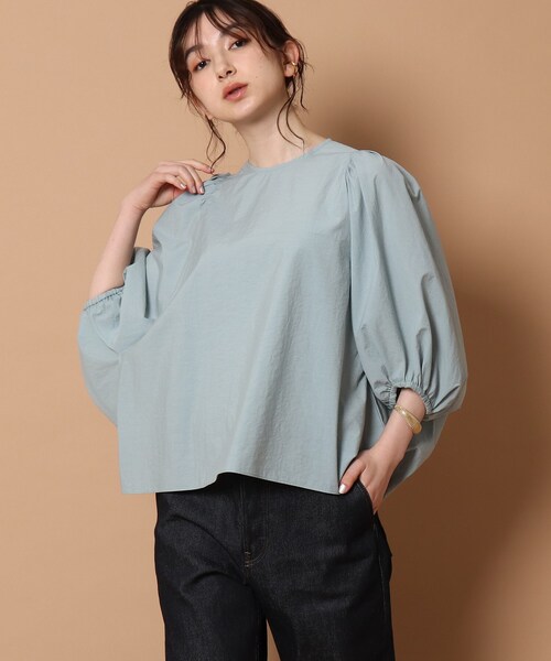 DRESSTERIOR(ドレステリア)の「◆【Marisol8月号/GISELe8・9月号/Marisol・STORY・GISELe7月号/Lee・Oggi4月号掲載】ボリュームスリーブブラウス(シャツ/ブラウス・レディース・ブラック/サックスブルー/ホワイト系・38)」の3枚目の写真