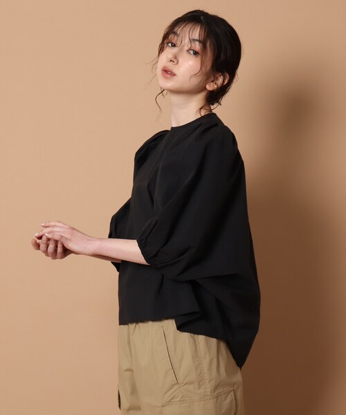 DRESSTERIOR(ドレステリア)の「◆【Marisol8月号/GISELe8・9月号/Marisol・STORY・GISELe7月号/Lee・Oggi4月号掲載】ボリュームスリーブブラウス(シャツ/ブラウス・レディース・ブラック/サックスブルー/ホワイト系・38)」の1枚目の写真