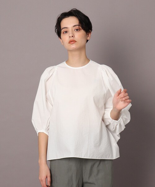 DRESSTERIOR(ドレステリア)の「◆【Marisol8月号/GISELe8・9月号/Marisol・STORY・GISELe7月号/Lee・Oggi4月号掲載】ボリュームスリーブブラウス(シャツ/ブラウス・レディース・ブラック/サックスブルー/ホワイト系・38)」の5枚目の写真