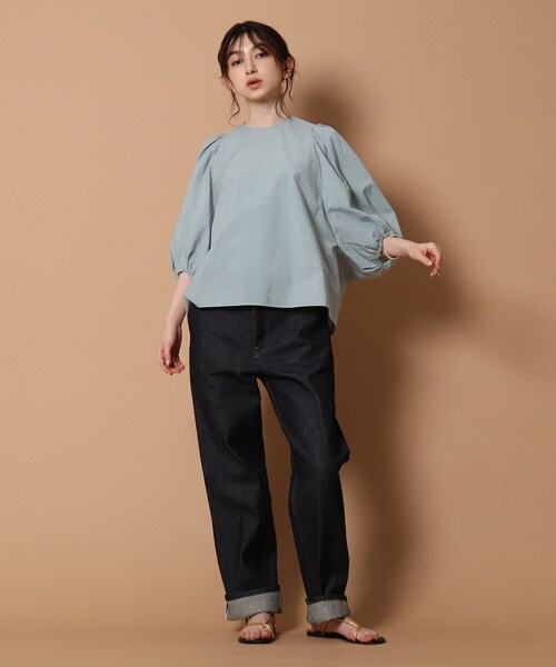 DRESSTERIOR(ドレステリア)の「◆【Marisol8月号/GISELe8・9月号/Marisol・STORY・GISELe7月号/Lee・Oggi4月号掲載】ボリュームスリーブブラウス(シャツ/ブラウス・レディース・ブラック/サックスブルー/ホワイト系・38)」の17枚目の写真