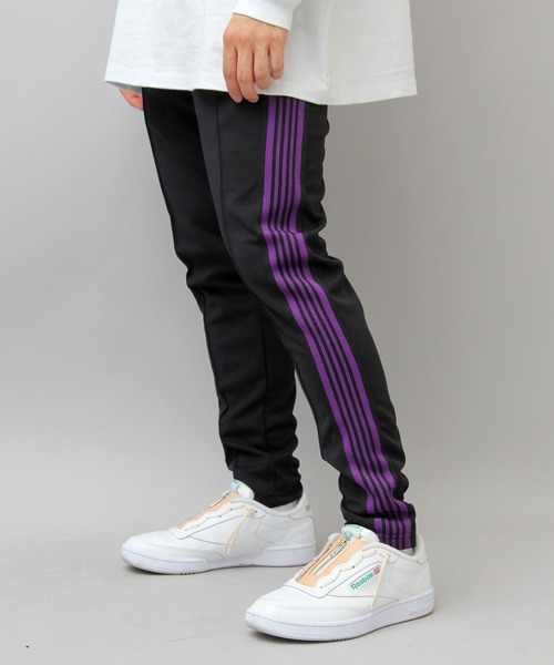 Satellite(サテライト)の「Satellite / サテライト / サイドライン トラックパンツ / ジャージ / ナロー スリム / ワイド ストレート / TRACK PANTS(その他パンツ・メンズ・ホワイト系その他/パープル系その他/ホワイト系その他2/パープル系その他2・M/L)」の17枚目の写真